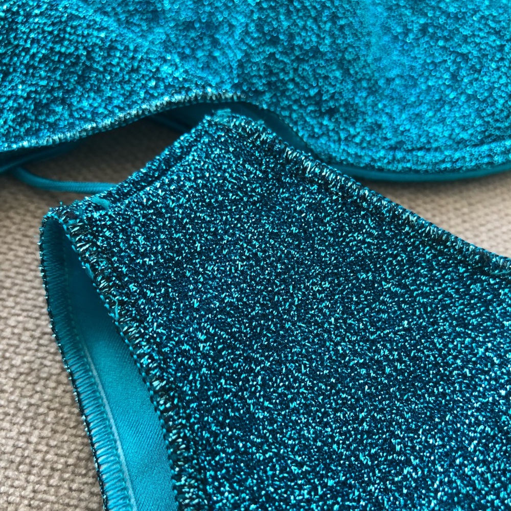 UNWORN Oséree blue sparkle bikini medium NWT - Picture 9 of 13